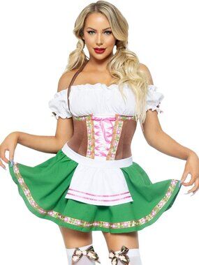 Oktoberfest Dirndl Dress for Women - Festive Gretchen Costume Outfit